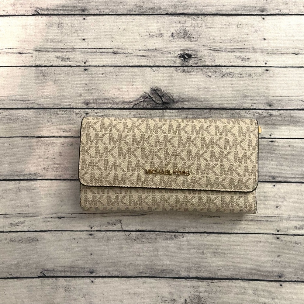 Michael Kors Cream Monogram Wallet